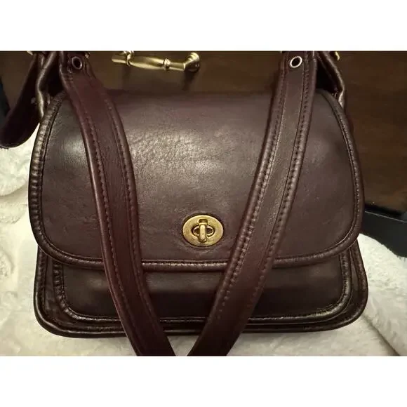 Coach Vintage Rambler Classic equestrian saddle bag Leather Mahogany - Picture 13 of 13